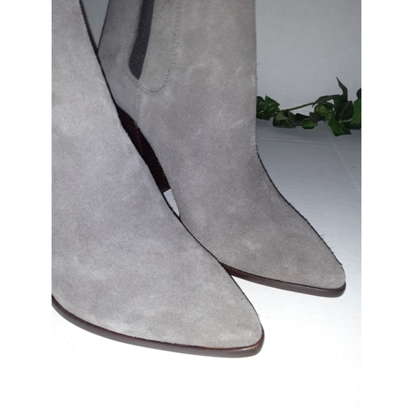 All Saints Senta Chelsea Suede Mink Gray Bootie - Picture 10 of 16